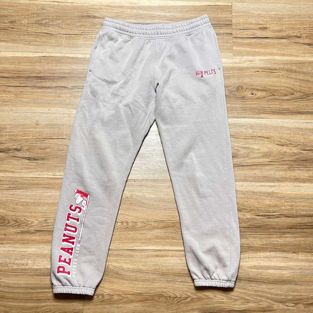 H&M Peanuts Sweatpants – Regular Fit – Beige – Snoopy – Size M